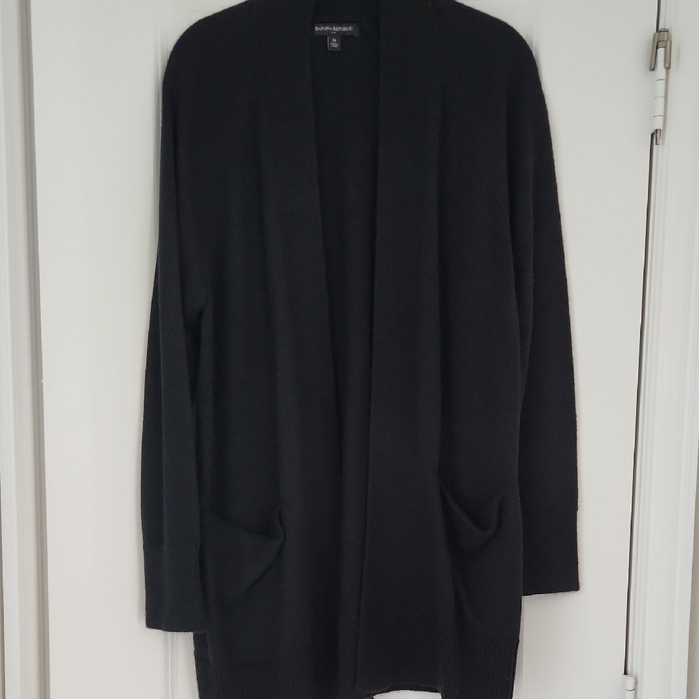 Banana Republic Black Knit Cardigan Sweater Size M